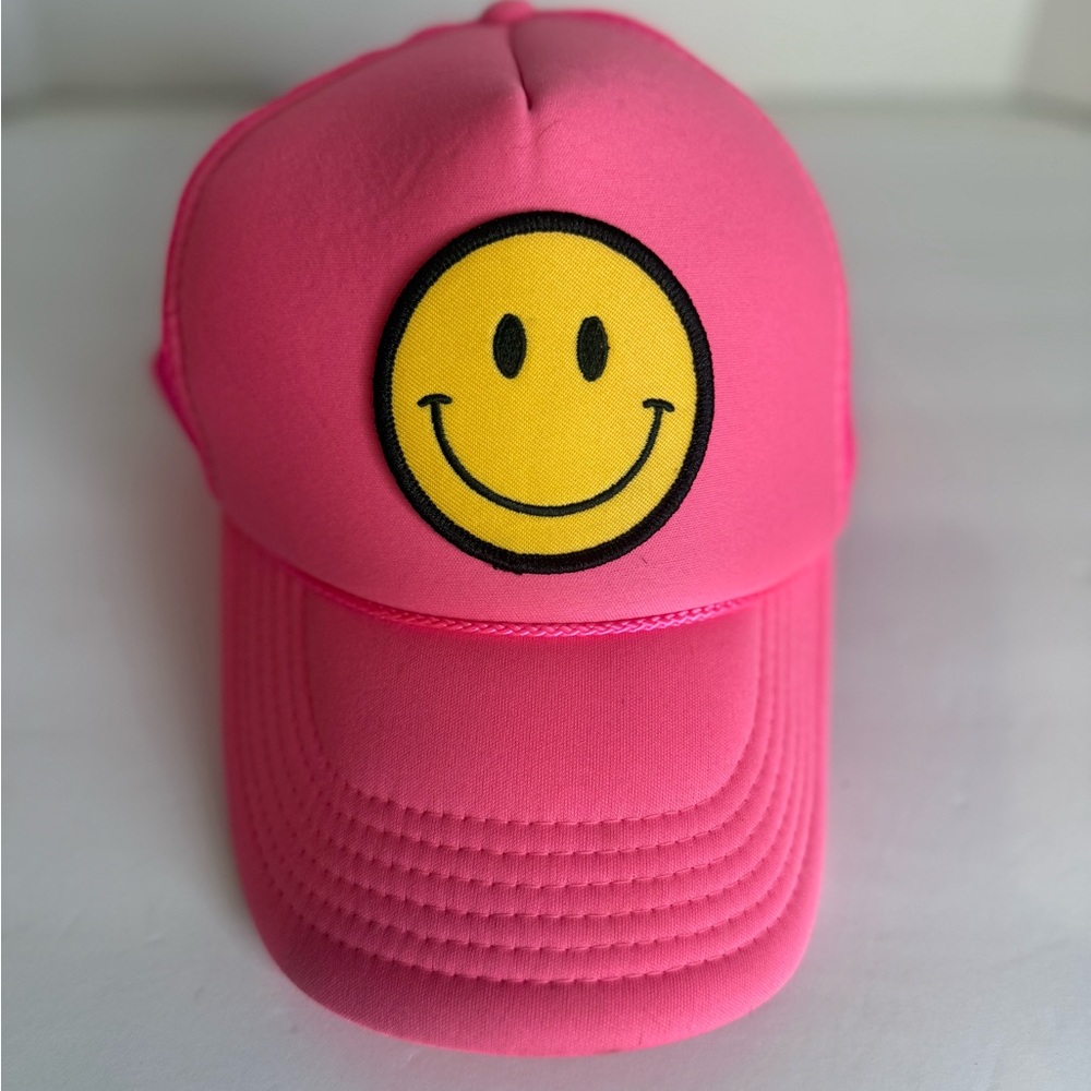 Pink Smiley Face Cap
